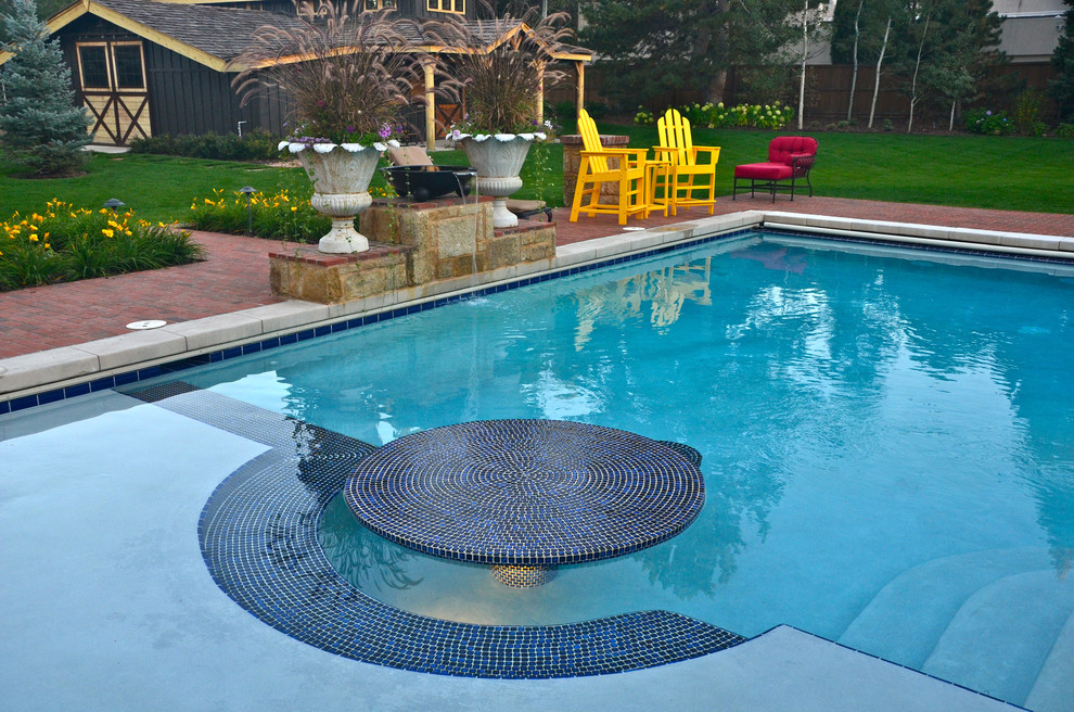 Falls in the Village Traditional Pool Denver by Designs by