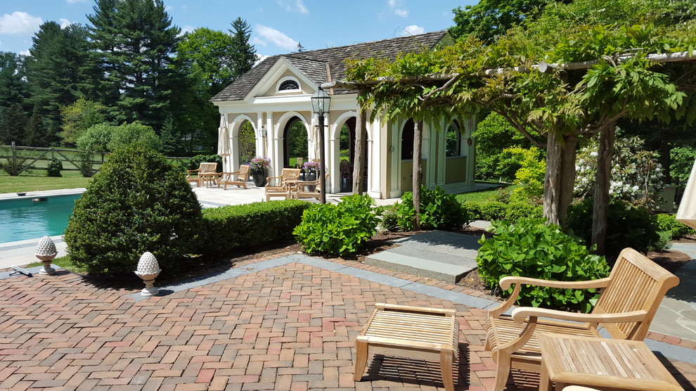Farmington poolside terrace Traditional Pool Bridgeport by Old