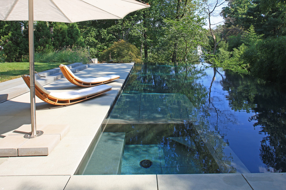 Источник вдохновения для домашнего уюта: бассейн-инфинити в стиле модернизм