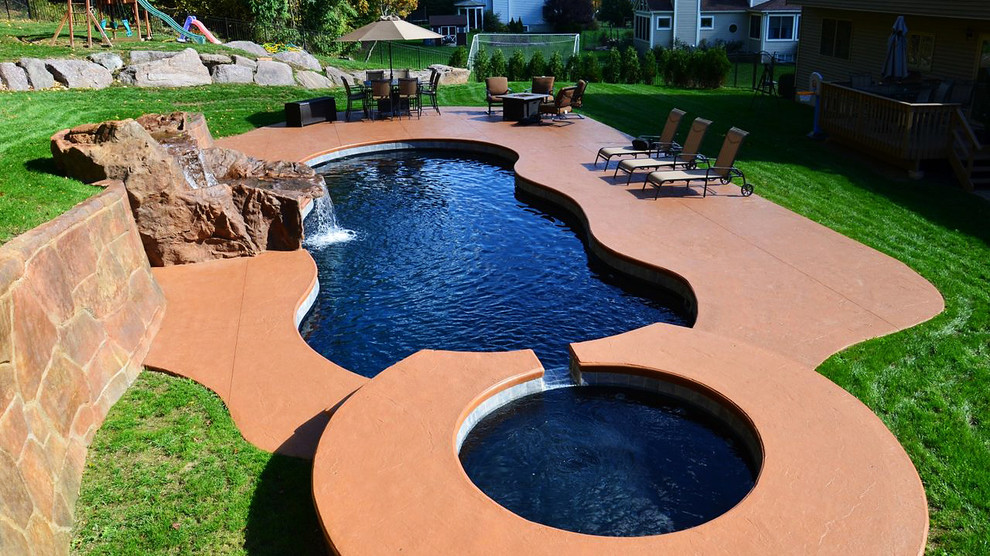 Fiberglass 1 piece pools Contemporary Pool New York by