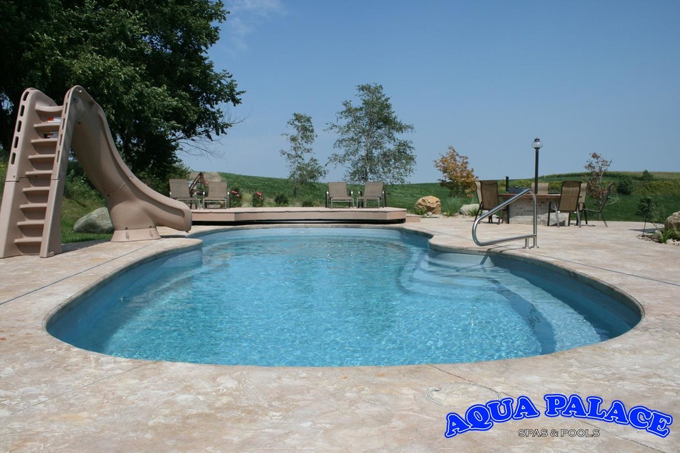 Fiberglass Pool Designs Traditional Pool Omaha by Aqua Palace