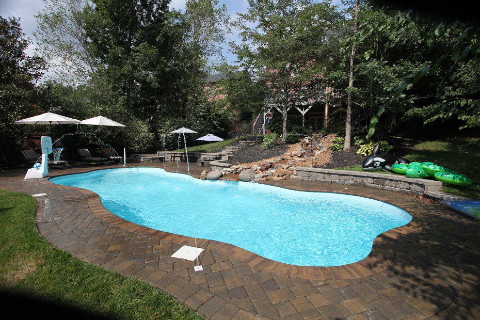 Fiberglass Pools Traditional Pool Burlington By Poolscapes Of Charlotte Houzz