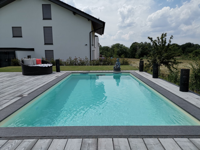 Folienbecken 7,00 x 3,50 x 1,50 m in sand - Mediterran - Pools