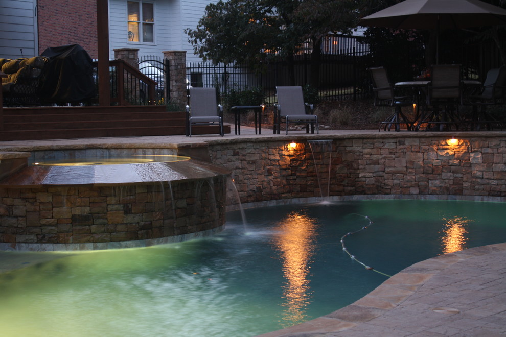 Free Formed Swimming Pool in Lawrenceville Traditional Pool