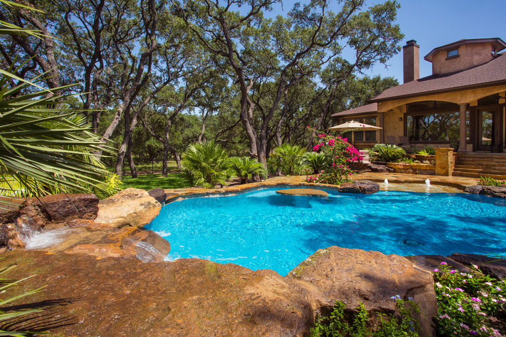 Garden in the Ridge - Tropical - Pool - Austin - by Artesian Custom ...