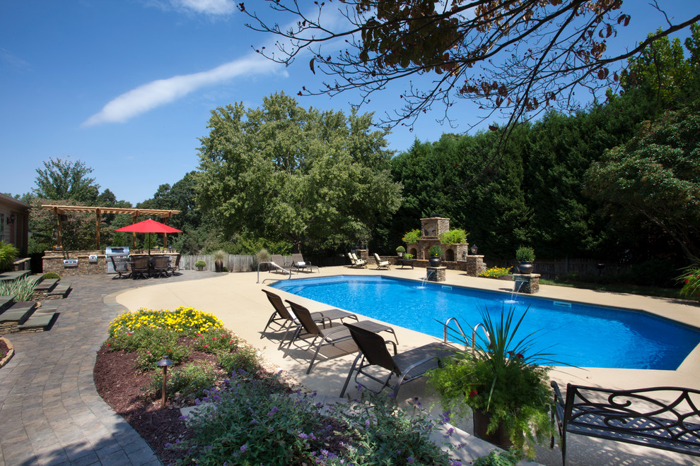 Gastonia Face Lift Traditional Pool Charlotte by The Stone Man