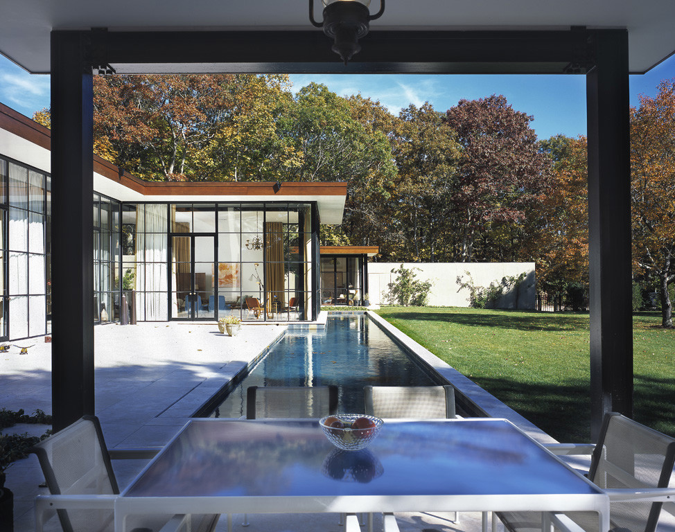 Glass House Contemporary Pool New York by Michael Haverland