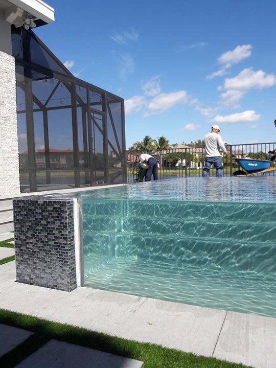 Urban swimming pool in Miami.