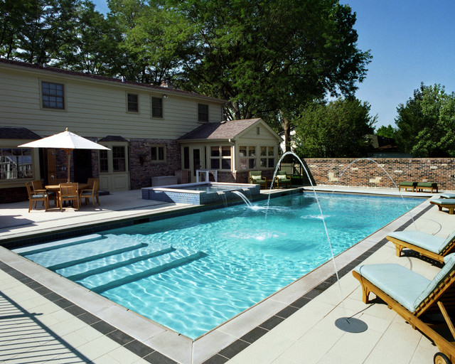 Glen Ellyn Pool Clásico Piscina Chicago de Arvidson Pools