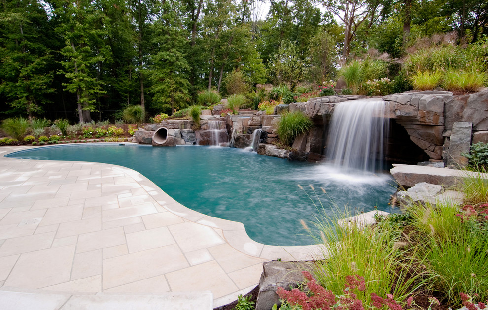 Great Waterfall Designs Saddle River Njswimming Pools Nj Tropical