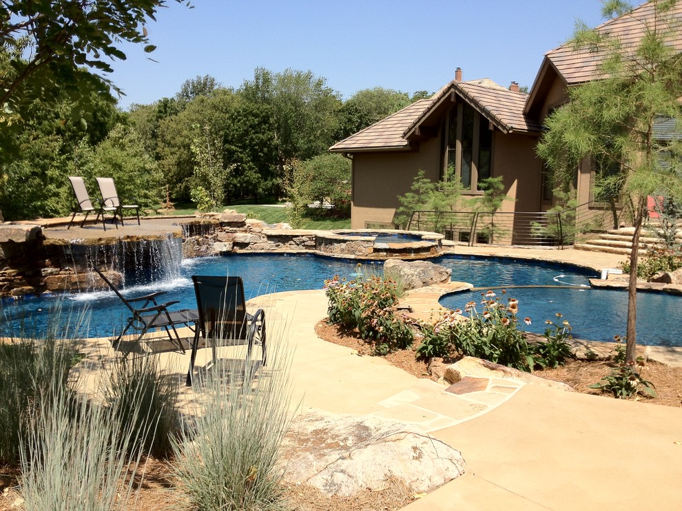 Hallbrook Rustic Elegance - Mediterranean - Pool - Kansas City - by ...