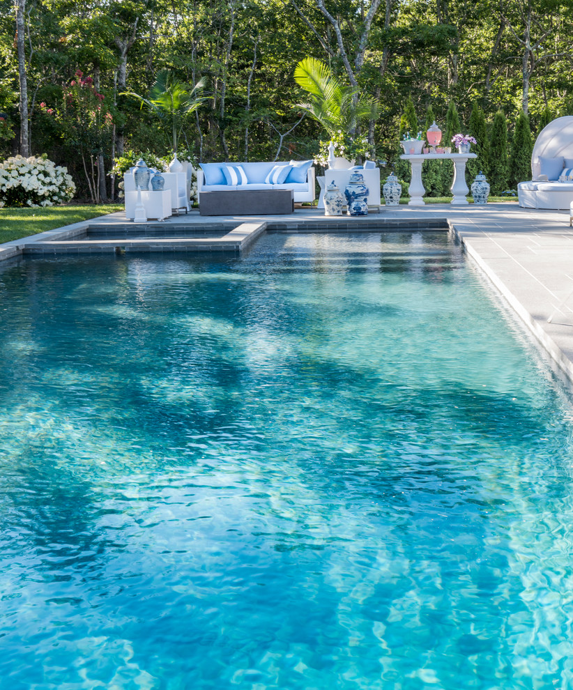 Example of a transitional pool design in New York