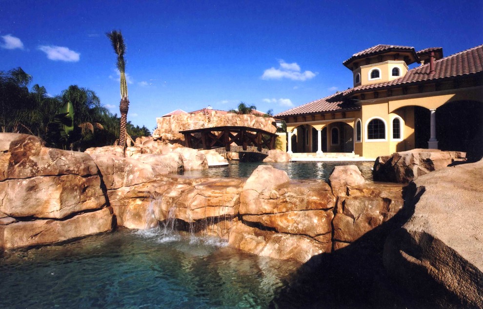 Inspiration for a mediterranean pool remodel in Orlando