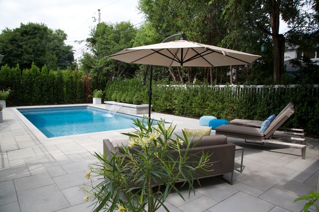 Haven in Town of Mount Royal - Contemporary - Swimming Pool & Hot