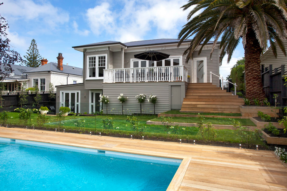 Inspiration for a victorian pool remodel in Auckland