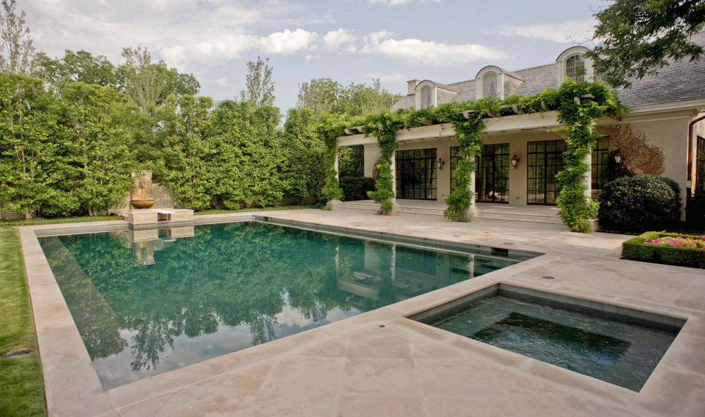 Highland Park Continental Traditional Pool Dallas by J Wilson