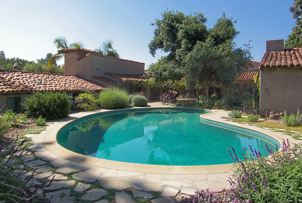 Holly Oak Drive Mediterranean Pool Los Angeles by Michael Burch
