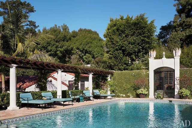 pix Spanish Mediterranean Style Pool hollywood hills historic spanish