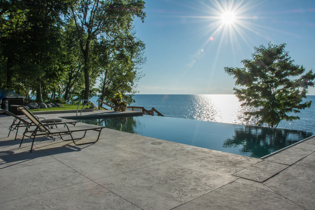 fiberglass pool with automatic cover
