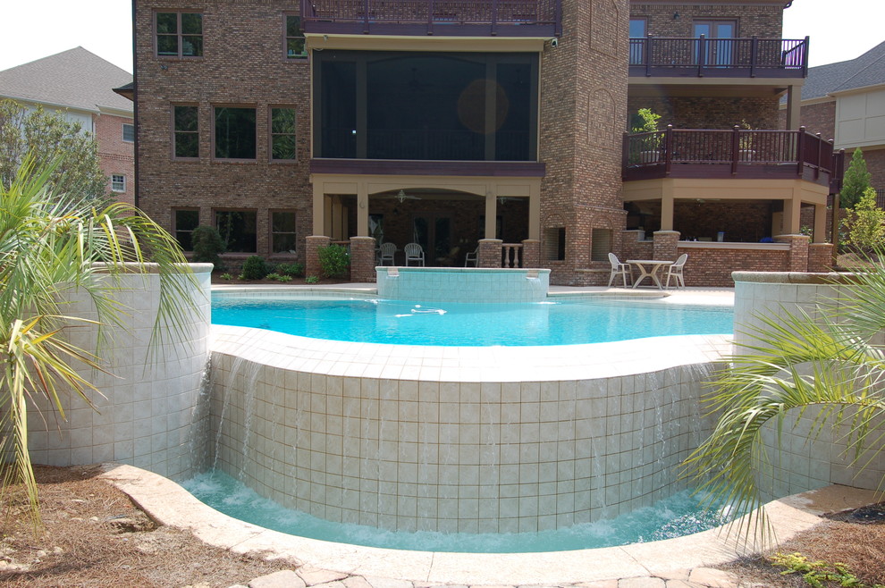 Infinity Edge Pool Traditional Pool Atlanta by Caribbean Pools