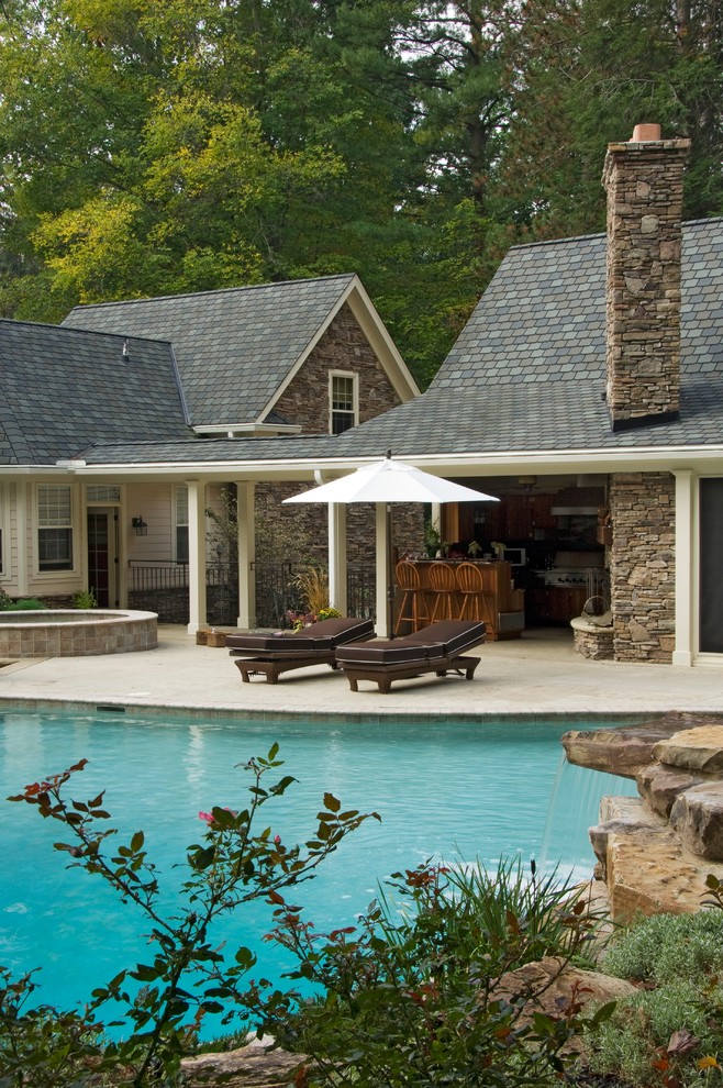 Inground Pool, Spa and Pavilion - Traditional - Pool - Cleveland - by ...