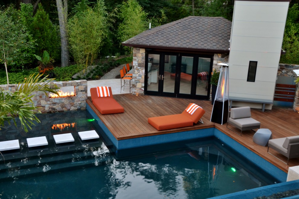 Inground Swimming Pool Construction Franklin Lakes NJ Modern