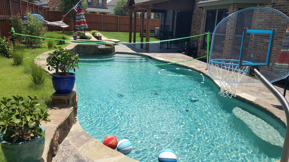 Integrity Pools Dallas, TX Rustic Swimming Pool & Hot Tub