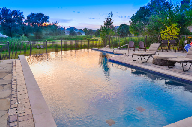 Inverness Infinity Pool トラディショナル プール シカゴ Platinum Poolcare Houzz ハウズ