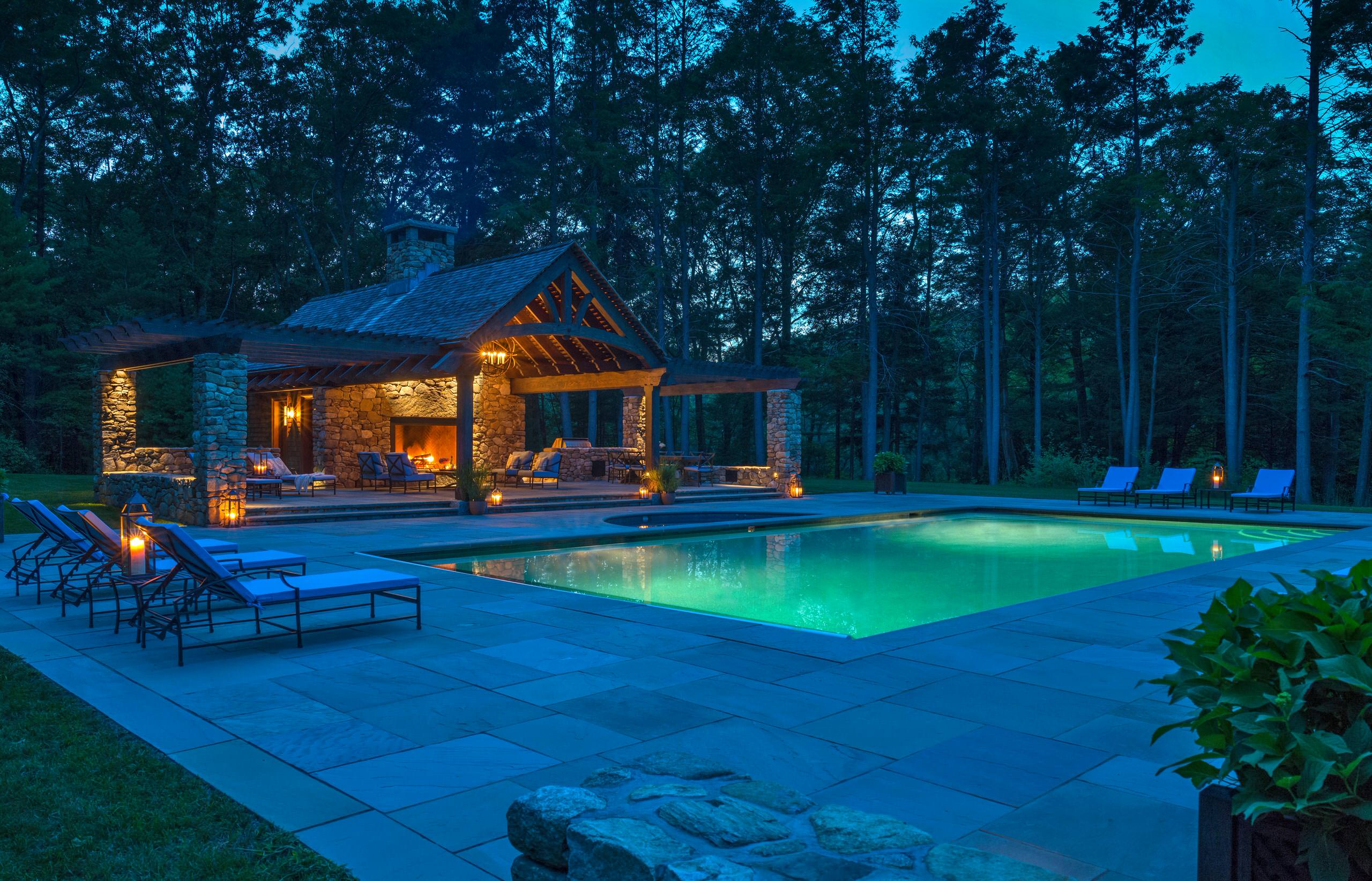 Rustic Timber Pool House 75 Beautiful Rustic Swimming Pool With A Pool