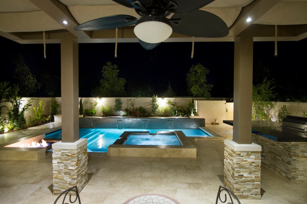 Irvine Pool Contemporain Piscine Orange County par Scancelli