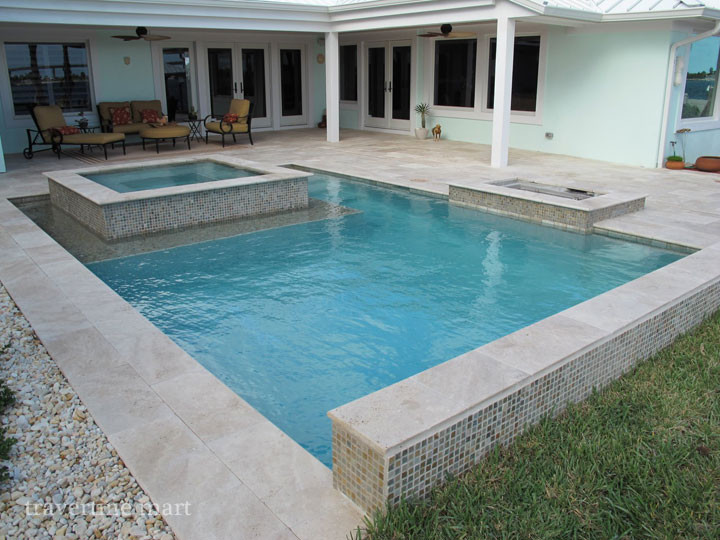 Modern inredning av en pool