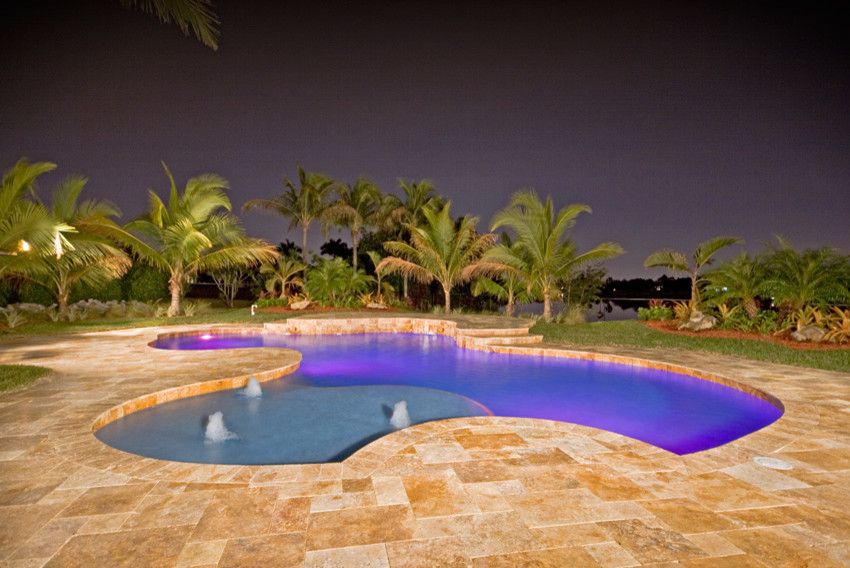 Janco Lagoon Freeform Pool Tropical Pool Miami By Van Kirk Sons Pools And Spas Houzz