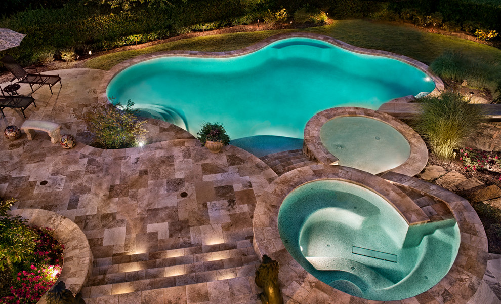 Johns Creek 3 Tier Pool and Spa - Contemporary - Pool - Atlanta - by