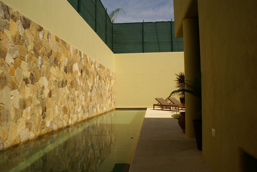 Foto de piscina alargada contemporánea