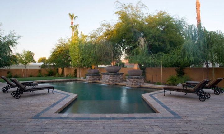 Example of a trendy pool design in Phoenix