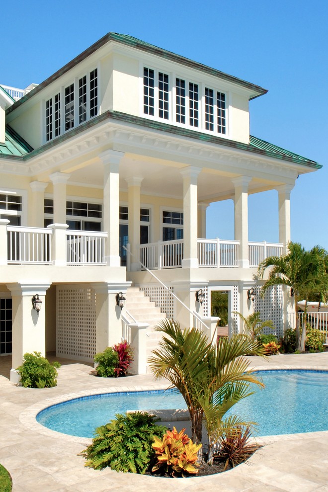 Key West Deck and Pool Tropical Pool Miami by John F. Heltzel