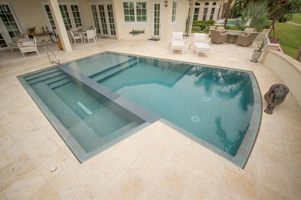 Knife Edge Pool Modern Pool Miami By A G Concrete Pools Inc