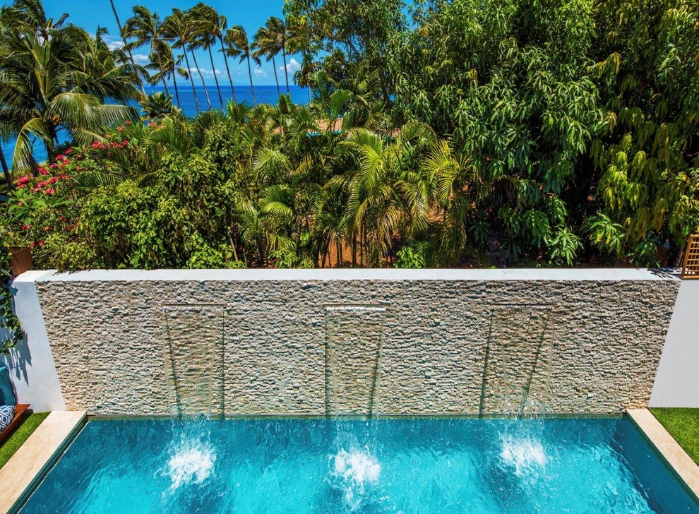 World-inspired swimming pool in Hawaii.