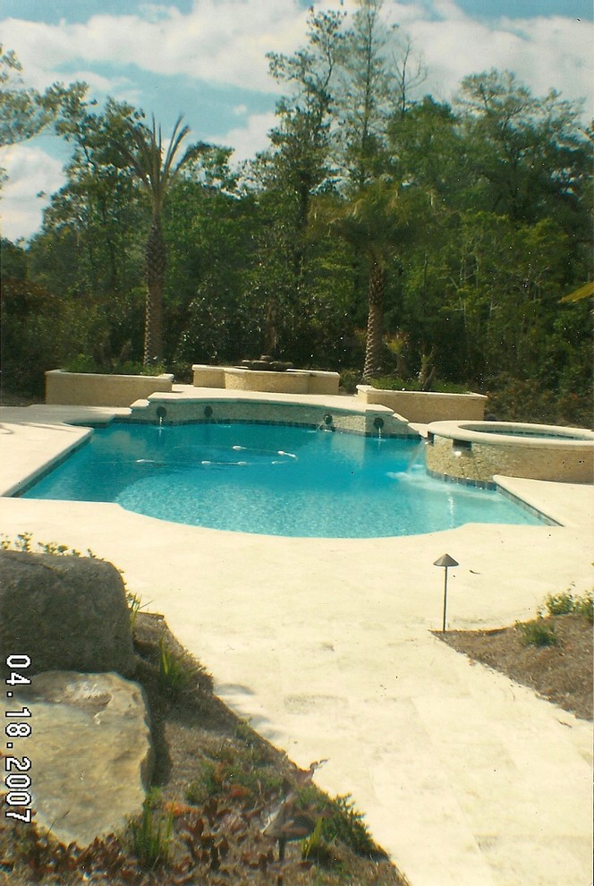 custom swimming pool and spa Traditional Pool New Orleans