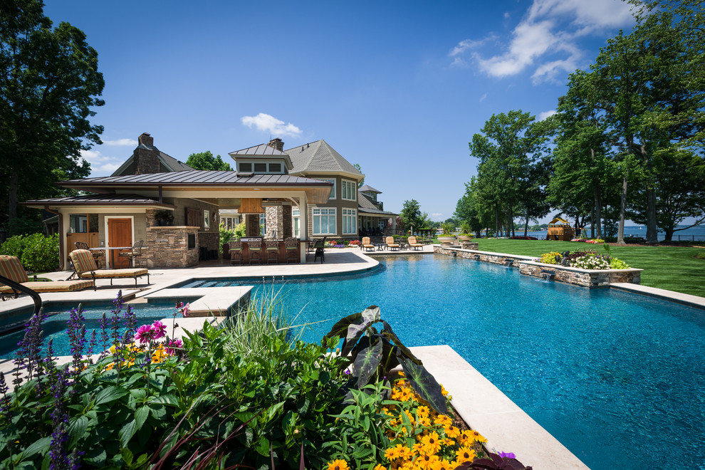 Lake Living 13000 Sq Ft Renovation & Addition Traditional Pool