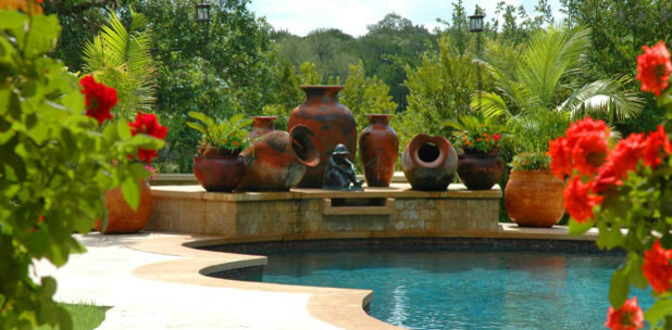 Inspiration for a mediterranean pool remodel in Austin