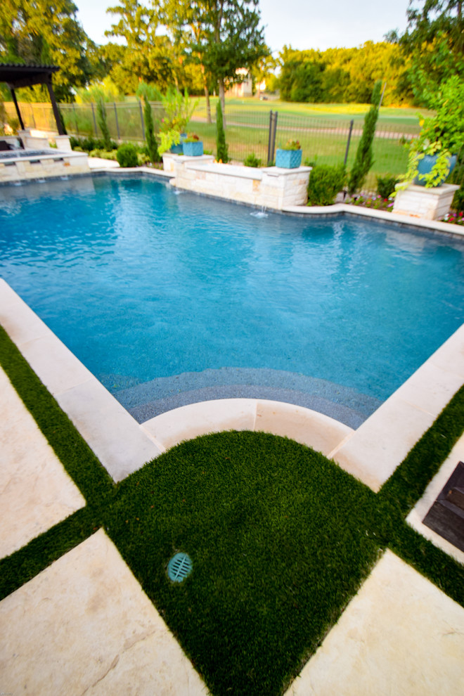 Lantana Luxury Geometric Pool Contemporary Pool Dallas by Mike