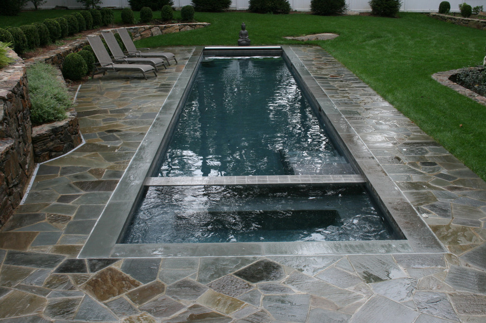 This is an example of a bohemian swimming pool in New York.