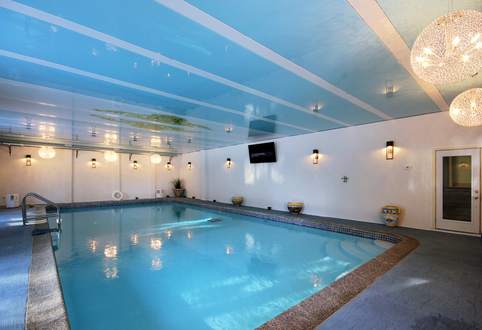 Photo of a large traditional rectangular swimming pool in Toronto.