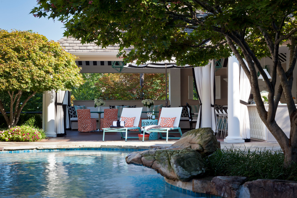 Leawood Outdoor Transitional Pool Little Rock by Tobi Fairley