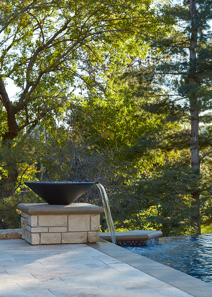 Linden Estates Travertine Poolscape Pool Omaha by Elite