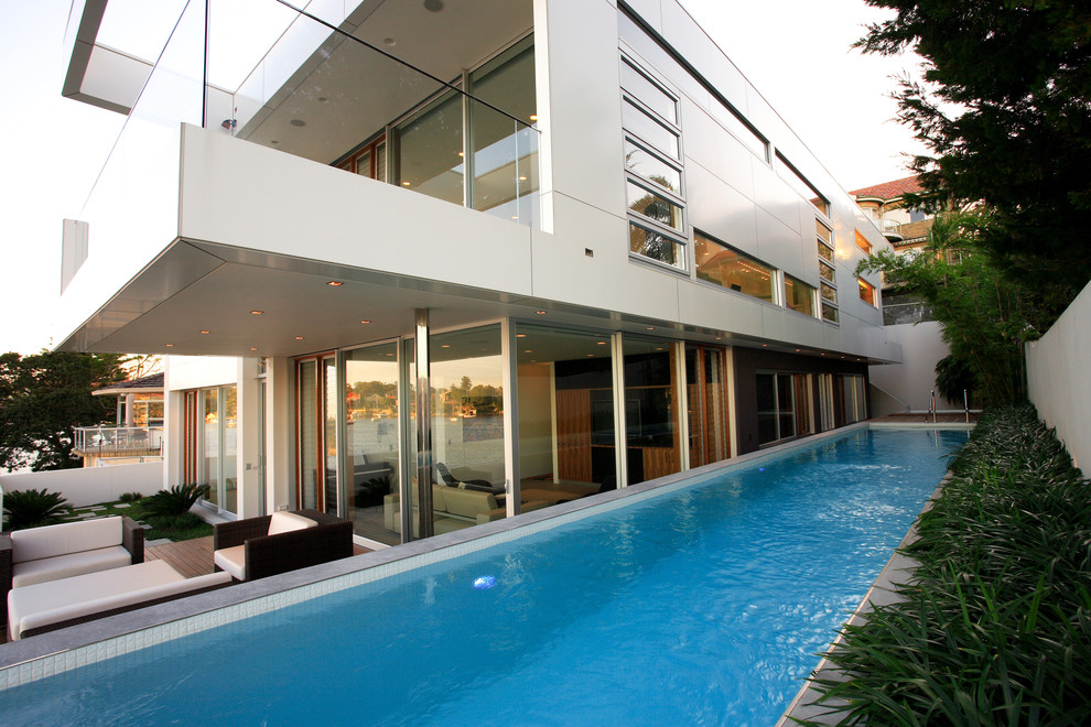 Photo of a modern lengths swimming pool in Sydney.