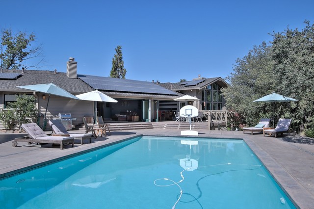 Los Altos Hills Pool and Lanai - Contemporary - Swimming Pool & Hot Tub ...