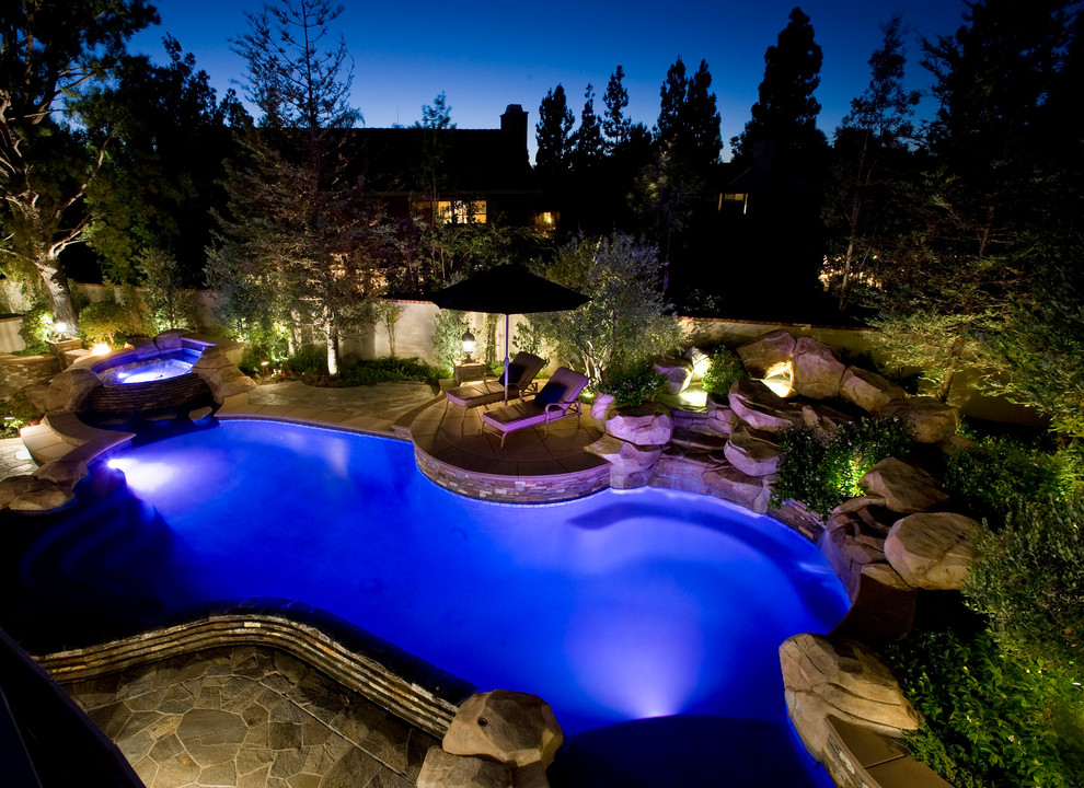 Luxury Custom Pool Anaheim Hills, CA Traditional Pool Orange