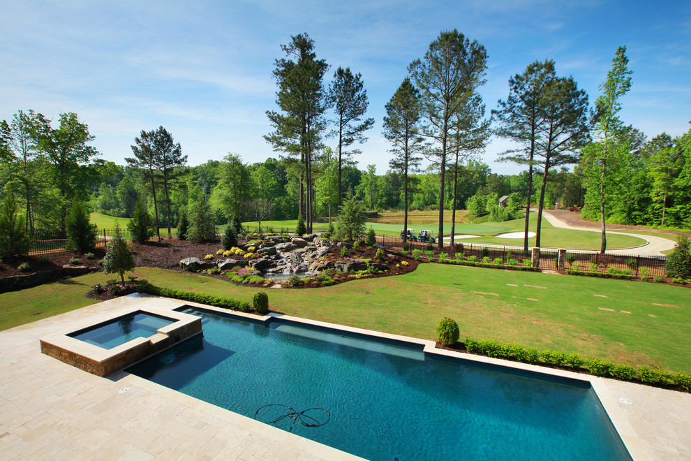 Manor Home 49 Transitional Pool Atlanta by Santoro Signature